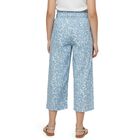 Girls' Light Blue Floral Printed Tie-Waist Capri, Light Blue, small