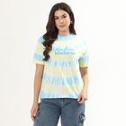 Ladies' Round Neck T-Shirt, हल्का नीला, small