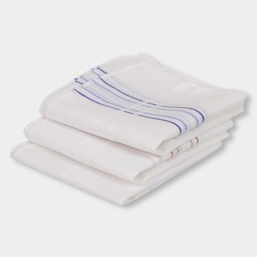 Men's 100% Cotton Hanky , White, large image number null