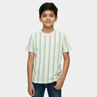 Boys' Off-White Round Neck Graphic Printed T-Shirt, Off White, small
