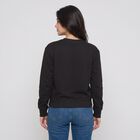 Women's Olive Crew Neck Graphic Print Sweatshirt, Olive, small