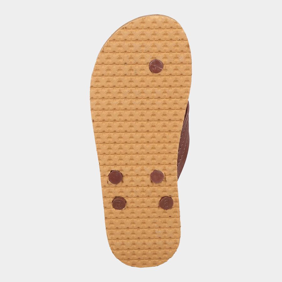 Men Printed Flip Flops, Beige, large image number null