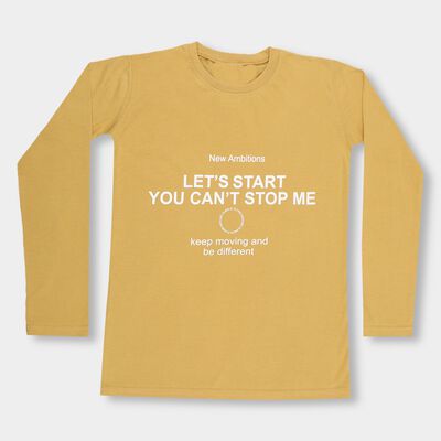 Boys Mustard Yellow Round Neck Casual T-Shirt