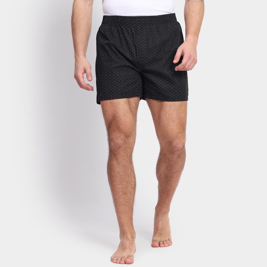 Men's 100% Cotton Boxers , काला, large image number null
