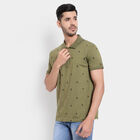 Printed Polo Shirt, Olive, small image number null
