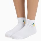 Kids' White Ankle-Length Fruit Embroidered Socks Pack of 3, Assorted, small