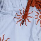 Boys' Light Powder Blue Printed Elastic Waist Bermuda Shorts, Light Blue, small image number null