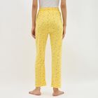 Women's Bright Yellow Floral Printed Full-Length Pyjama, Yellow, small image number null