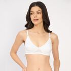 Ladies' 100% Cotton Bra, White, small image number null
