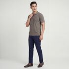 Men's Olive Polo Collar Casual T-Shirt, Olive, small