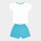 Infants Cotton Baba Suit, Teal Blue, small image number null