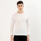 Men's Off White Round Neck Thermal, Off White, small image number null