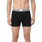 Men's Black Regular Fit Solid Trunks, काला, small