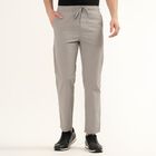 Men's Slim Fit Casual Cotton Trousers, Light Grey, small