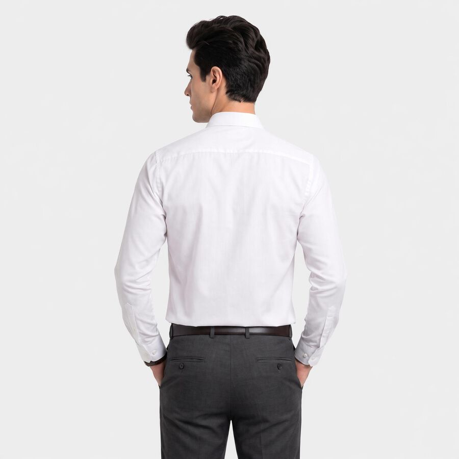 Men's White Formal Shirt, सफ़ेद, large
