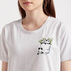 Round Neck T-Shirt, Ecru Melange, small image number null