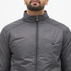 Men's Dark Grey High Neck Casual Jacket, गहरा ग्रे, small image number null
