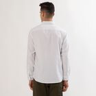 Men's Rich Eggshell White Cotton Classic Casual Shirt, White, small image number null