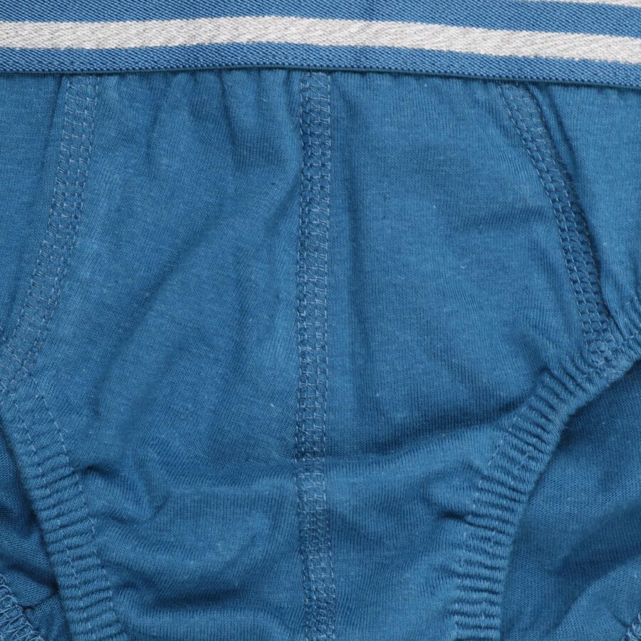 Boys' 100% Cotton Briefs , Teal Blue, large image number null