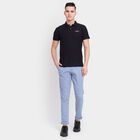 Men's 100% Cotton Slim Fit Casual Trousers , हल्का नीला, small image number null