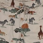 Boys' Beige Cotton Regular Fit Bermuda Shorts, Beige, small