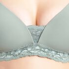 Padded Bralet Bra, Olive, small image number null