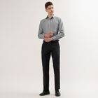 Men's Dark Grey Spread Collar Formal Shirt, Dark Grey, small