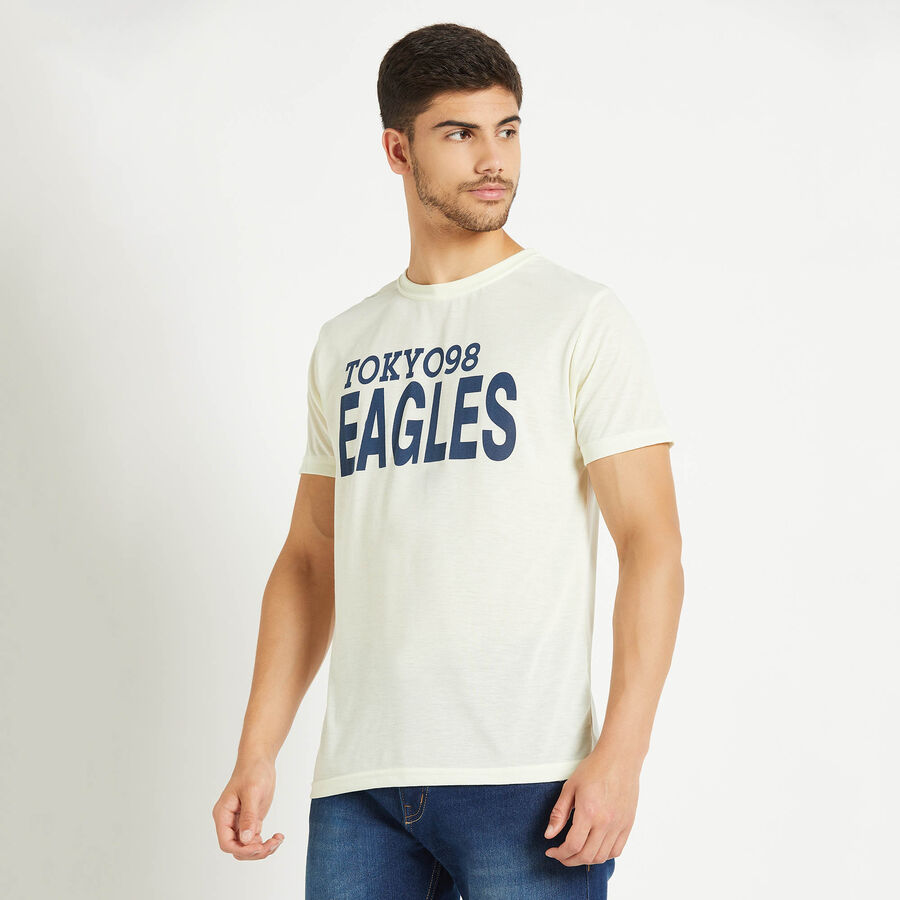 Round Neck T-Shirt, Yellow, large image number null