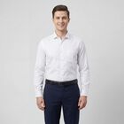Men's White Cotton Spread Collar Formal Shirt, सफ़ेद, small