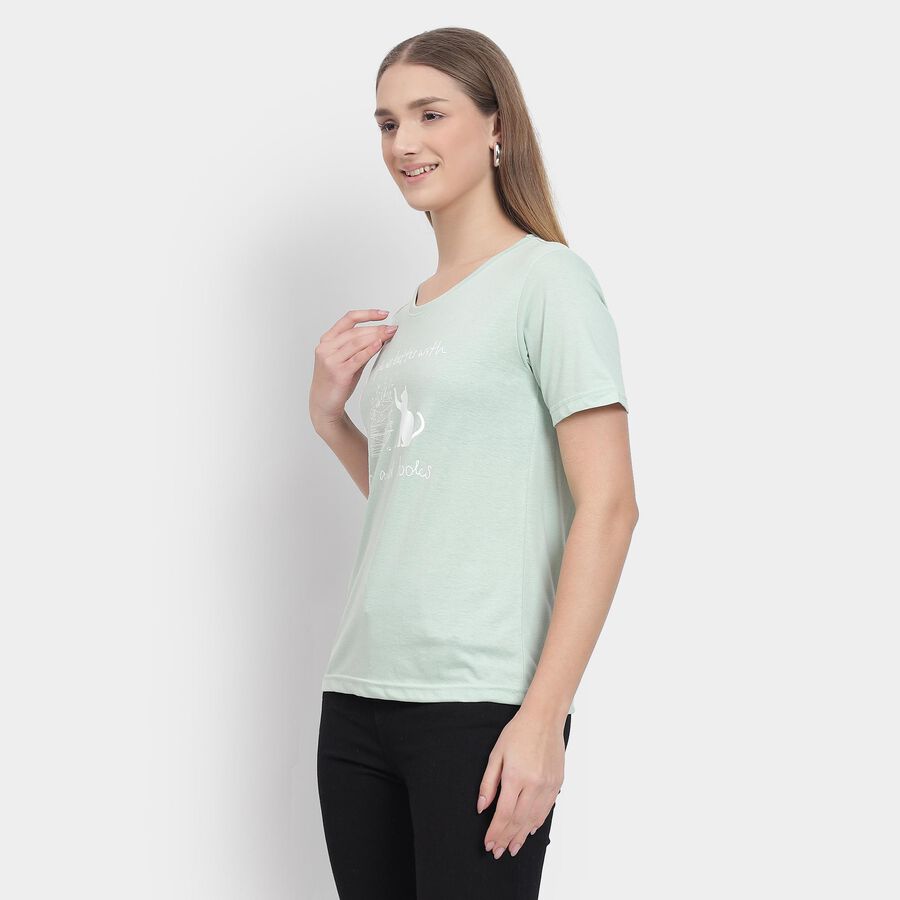Ladies' Round Neck T-Shirt , Light Green, large image number null