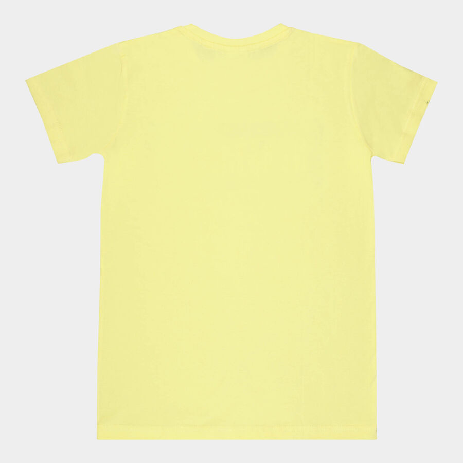 कॉटन टी-शर्ट, पीला, large image number null