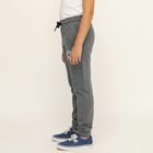 Boys' Muted Charcoal Grey Striped Drawstring Pyjama, टील ब्लू, small image number null