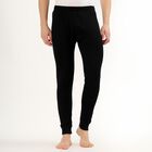 Men's Black Slim Fit Thermal Lower, Black, small image number null