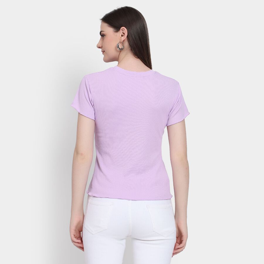 Ladies' Round Neck T-Shirt, Lilac, large image number null