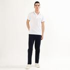 Men's White Polo Neck Classic T-Shirt, White, small