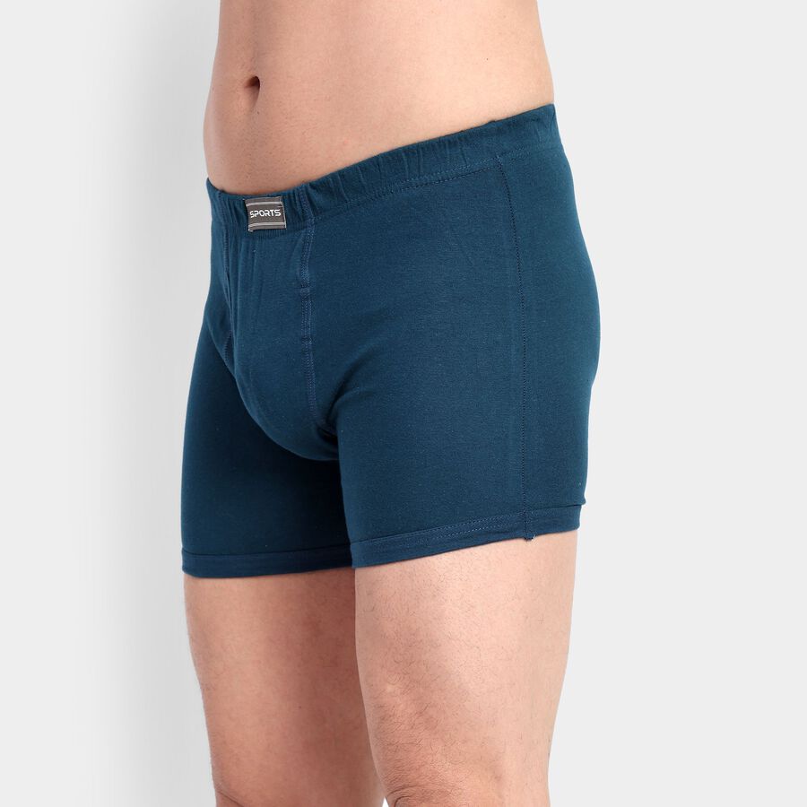 Men's 100% Cotton Trunks, टील ब्लू, large image number null