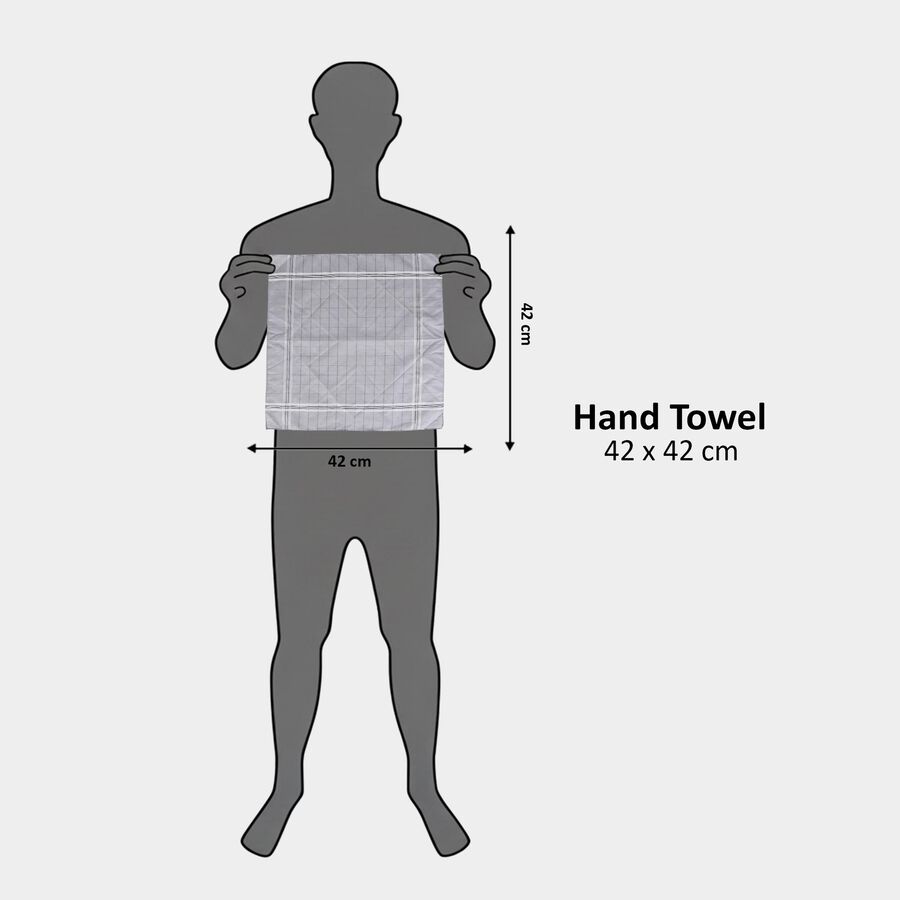 Men Grey Checked Pack of 3 Handkerchief, Dark Grey, large
