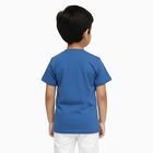 Boys Bright Royal Blue Cotton Round Neck Casual T-Shirt, Mid Blue, small image number null