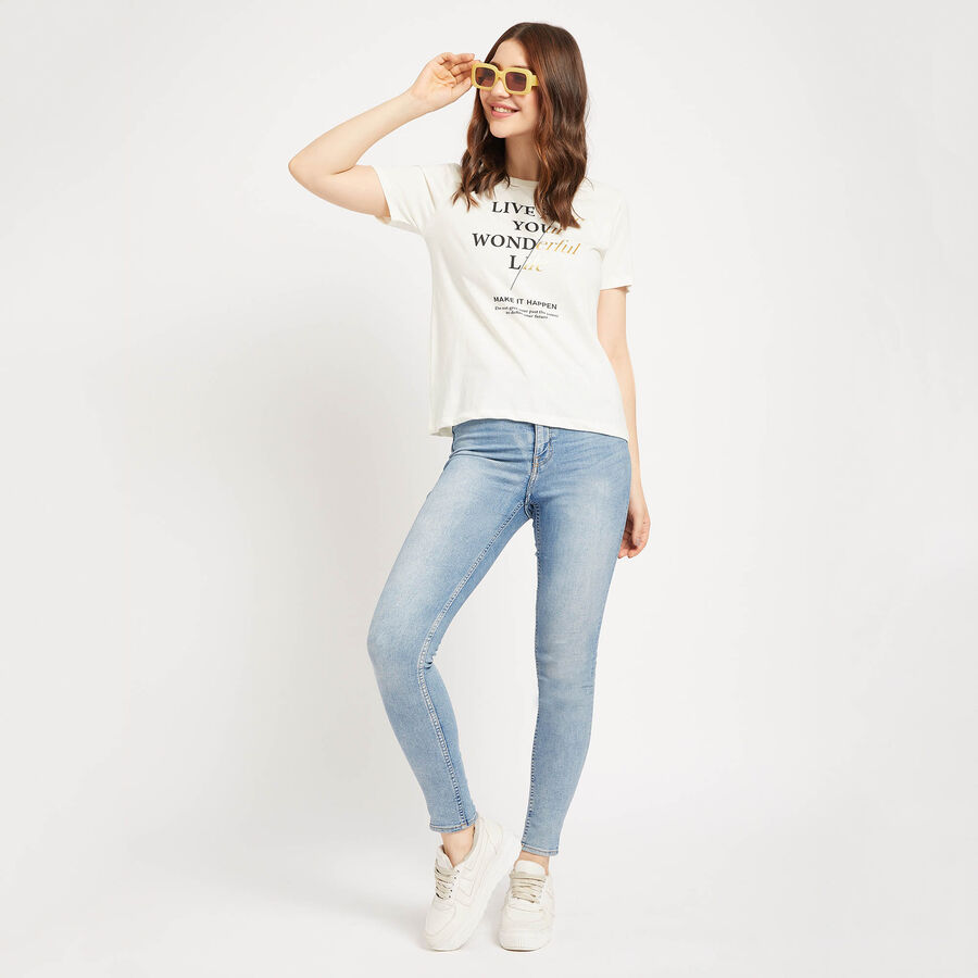 Round Neck T-Shirt, Off White, large image number null