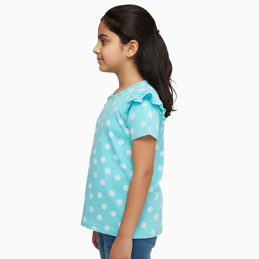 Girls' T-Shirt, एक्वा, large image number null