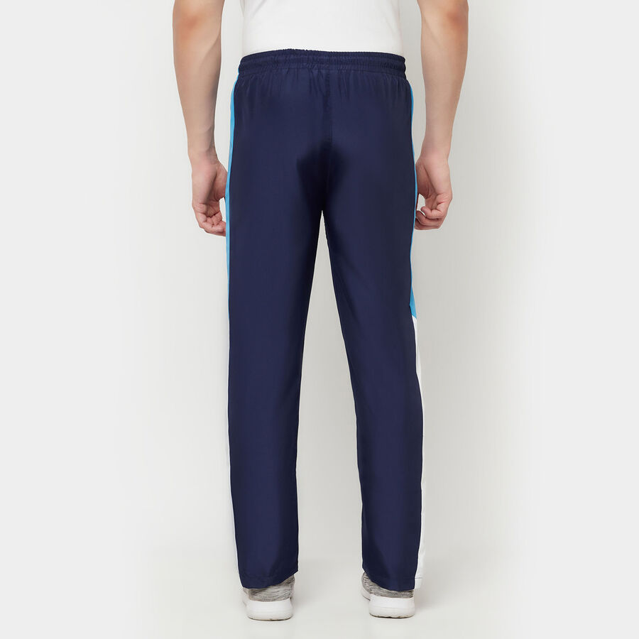 Cut & Sew Regular Track Pants, Navy Blue, large image number null