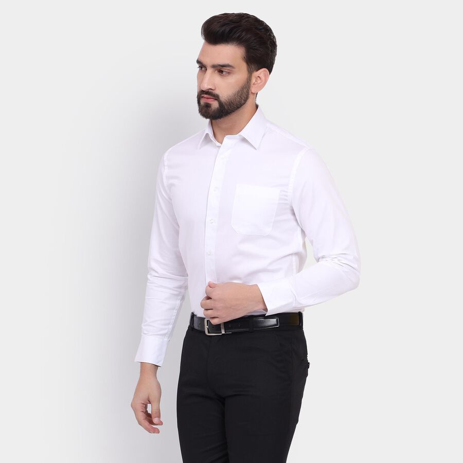 Men's 100% Cotton Formal Shirt , सफ़ेद, large image number null