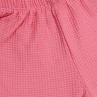Infants' Bright Coral Pink Cotton Round Neck Casual T-Shirt and Shorts Set, Pink, small image number null