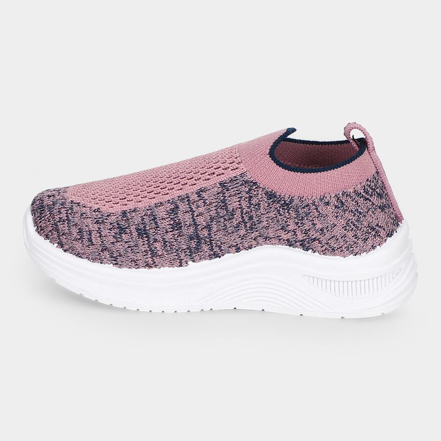 Girls' Purple Slip-On Casual Sneakers, Purple, large