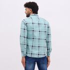 Men's Bright Aqua Blue Cotton Classic Collar Casual Shirt, Aqua, small image number null
