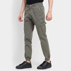 Men's Slim Fit Casual Trousers , Olive, small image number null