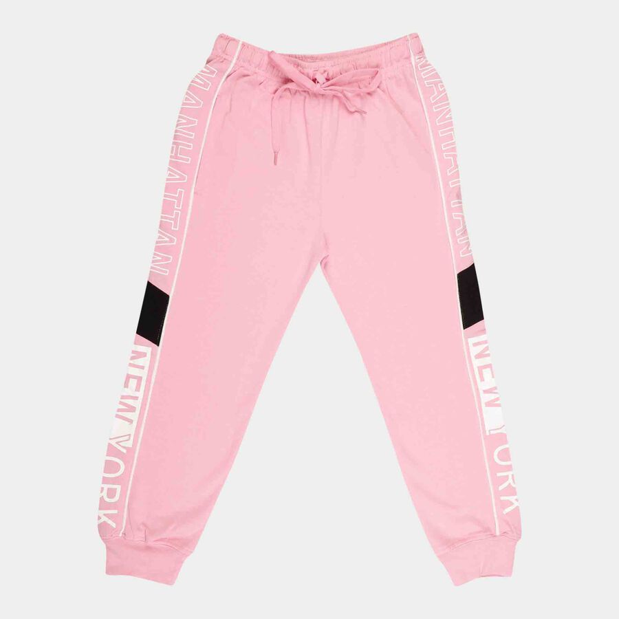 Girls Printed Pyjama, Light Pink, large image number null