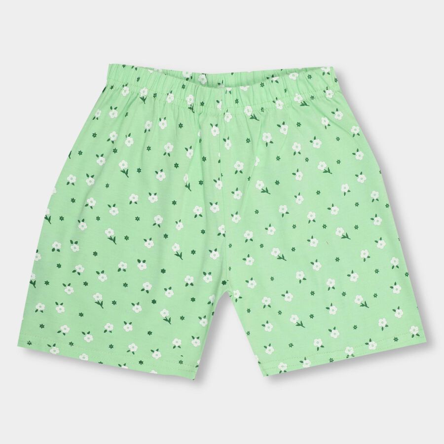 Girls' Shorts , हल्का हरा, large image number null