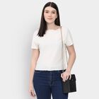 Ladies'  Crop  Top, Off White, small