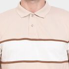 Men's Collared Half Sleeves T-Shirt , Beige, small image number null